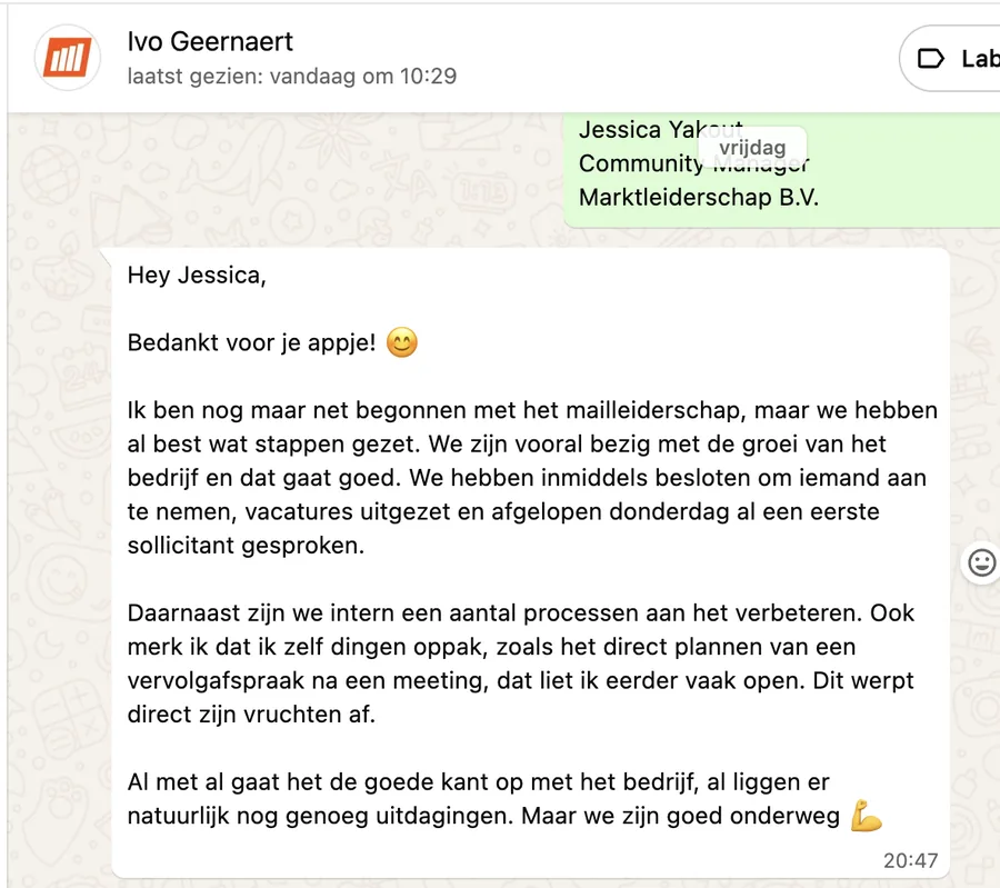 Bericht van Ivo Geernaert
