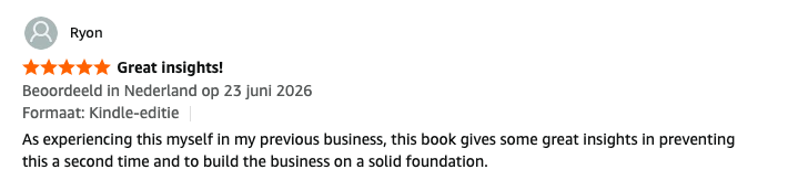 Amazon review van Ryon: Great insights!