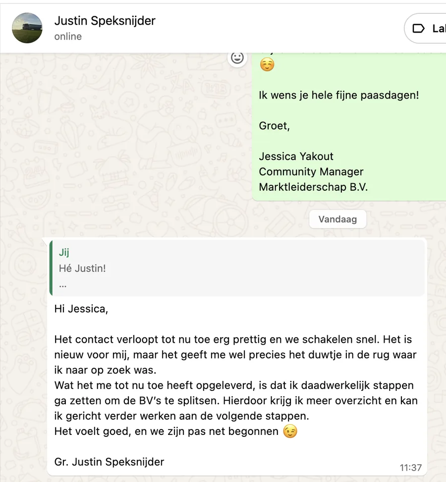 Bericht van Justin Speksnijder